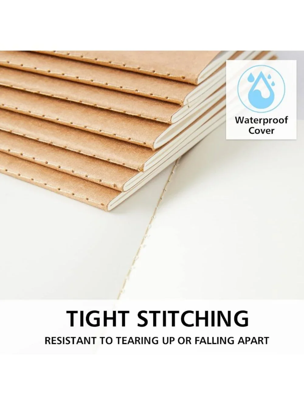 15 Pack Blank Kraft Notebooks - Unlined Sketchbooks for Travel, Journaling